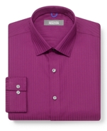 Dress Shirt, Fuschia Tonal Stripe Shirt
