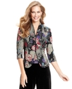 Jacket & Cami, Three Quarter Sleeve Floral Printed