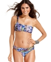 Swimsuit, Printed Ruched Brief Bottom Women's Swim