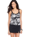 Swimsuit, Floral-Print Empire Tankini Top Women's 