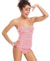 Swimsuit, Striped Hipster Brief Bottom Women's Swi