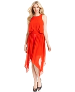 Dress, Sleeveless High-Neck Chiffon A-line