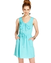 BeBop Juniors Dress, Sleeveless Ruffled Drawstring