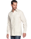 Big and Tall Shirt, Long Sleeve Guayabera