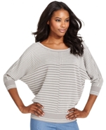 RACHEL Rachel Roy Top, Three-Quarter Scoop-Neck St