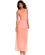Juniors Dress, Sleeveless Cutout Maxi