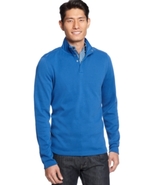 RED T-Shirt, Slim-Fit Concealed 1/4 Snap Mock Neck