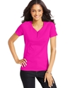 Petite Top, Short-Sleeve Henley