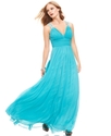 Betsy and Adam Dress, Sleeveless Beaded Pleated Op