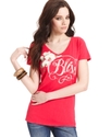 Top, Short-Sleeve Printed V-Neck Tee