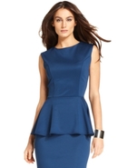 Top, Sleeveless Peplum