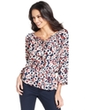 Top, Long-Sleeve Printed Peasant