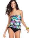 Swimsuit, Fireworks Bandeau Printed Tiered Tankini