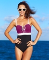 Swimsuit, Spaghetti-Strap Colorblock One-Piece Wom