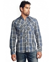 Shirt, Long Sleeve Plaid Embroidered Shirt