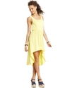 Juniors Dress, Sleeveless Cutout High-Low