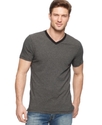 RED Shirt, Slim Fit Heather Stripe V-Neck T-Shirt