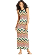 Dress, Sleeveless Zig-Zag Maxi