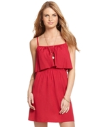 Juniors Dress, Sleeveless Scoop Neck Draped Ruffle