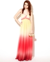 Juniors Dress, Strapless Empire-Waist Ombre Gown