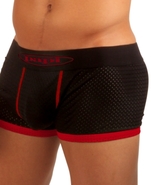 Men's Underwear, Mesh Black Solid with Color Borde