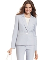 Petite Jacket, Single-Button Seersucker Blazer