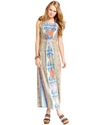 Juniors Dress, Sleeveless Tribal-Print Cutout Maxi
