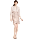 R&M Richards Dress and Jacket, Sleeveless Lace Tie