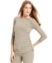 MICHAEL Michael Kors Top, Three-Quarter-Sleeve Str