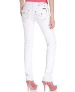 Jeans, Skinny Lace-Pocket, White Wash