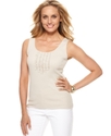 Top, Ruffled Placket Tank Top
