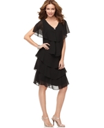 Dress, Short Sleeve Beaded Tiered