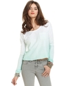 Top, Long-Sleeve Scoop-Neck Ombre