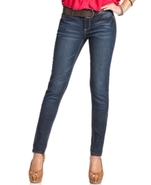 Juniors Jeans, Belted Skinny Dark Wash