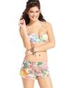 Shorts, Printed Mesh Women's Swimsuit