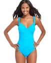 Swimsuit, Sanibel Ruched Tummy-Control One-Piece W