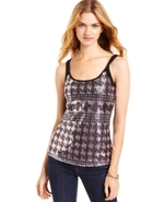 Juniors Top, Sleeveless Sequin Tank
