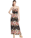 Dress, Sleeveless Sweetheart Floral-Print Maxi