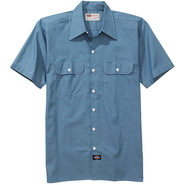 -  Big Men's Short Sleeve Chambray Shirt