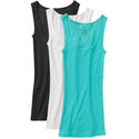 Women's Cotton Rib Tank, 3-Pack