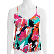 Women's Tropical Loose Fit Tankini Top