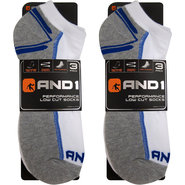 And 1  Men's  Socks  Low Cut with Half Cushion wit