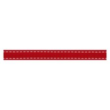 Saddle Stitch Ribbon, Red/White