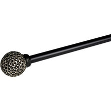 Elegant Home Baldwin Curtain Rod Set, Black Nickel