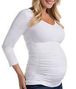 Maternity Ruched 3¾4 Sleeve Top Daywear
