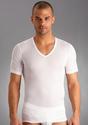S White Cotton Pure V-Neck T-Shirt