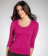 3¾4 Sleeve Scoop Neck T-Shirt