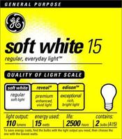 15 Watt 2-Pack Soft White Light Bulbs (90001)
