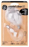 60 Watt Clear 2-Pack Candelabra Base Fan Light Bul