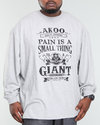Akoo Men Small Thing To A Giant L/S Tee Grey 4X-La